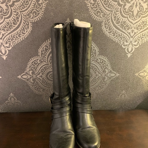 6.5 Natural Soul Black Riding Boots - Picture 2 of 9